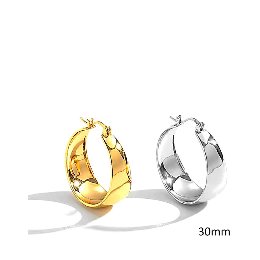 S.Steel Hoop Earrings
