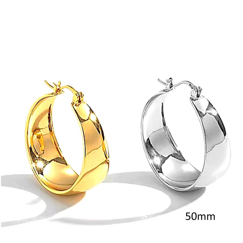 S.Steel Hoop Earrings
