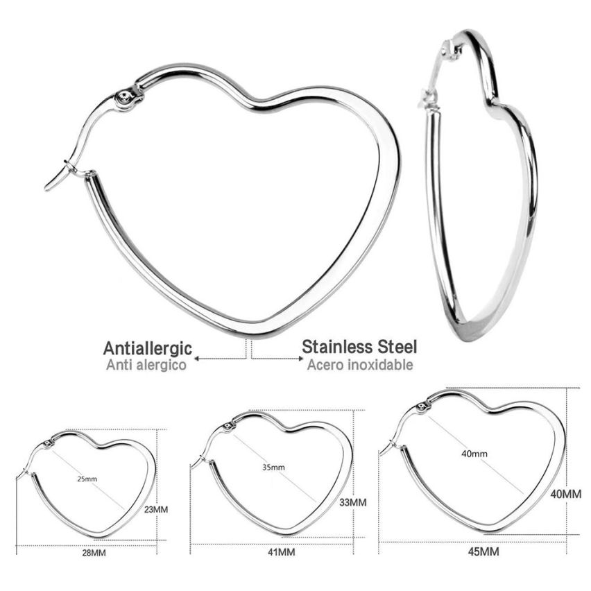 Shiny S.Steel Hoop (Standard) Earrings