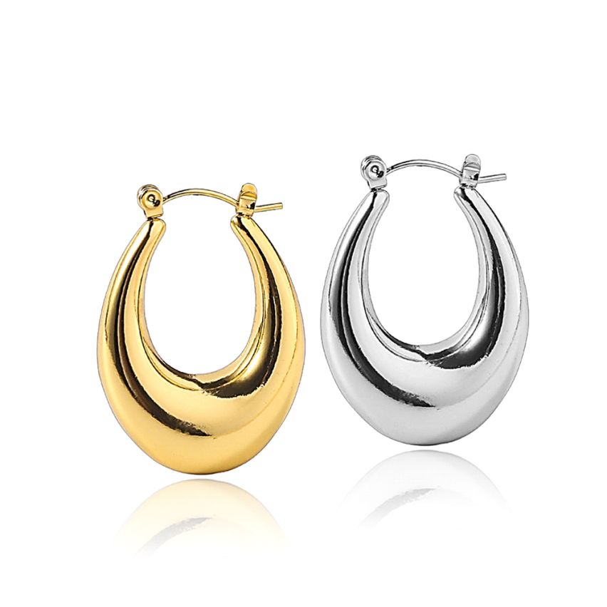 S.Steel Hoop Earrings