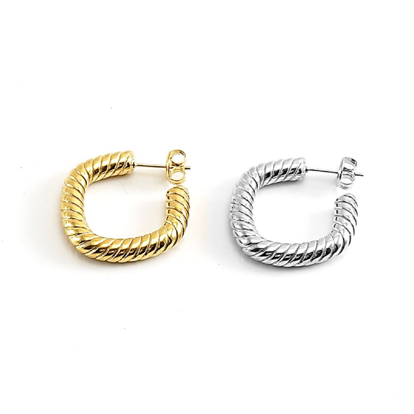 S.Steel Hoop Earrings