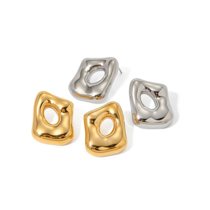 S.Steel Smooth Earrings