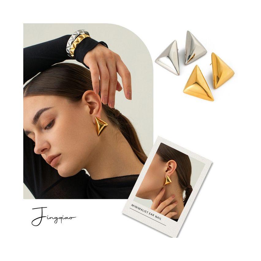 S.Steel Smooth Earrings