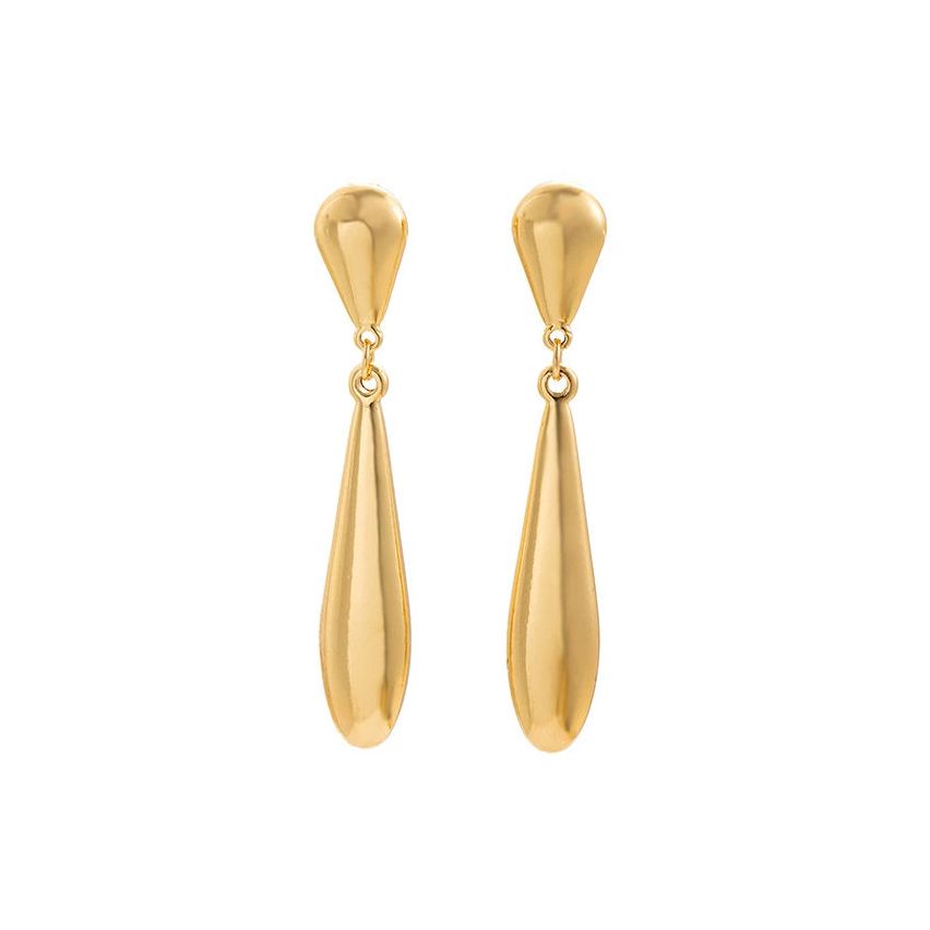 Gold Plating S.Steel Long Earrings