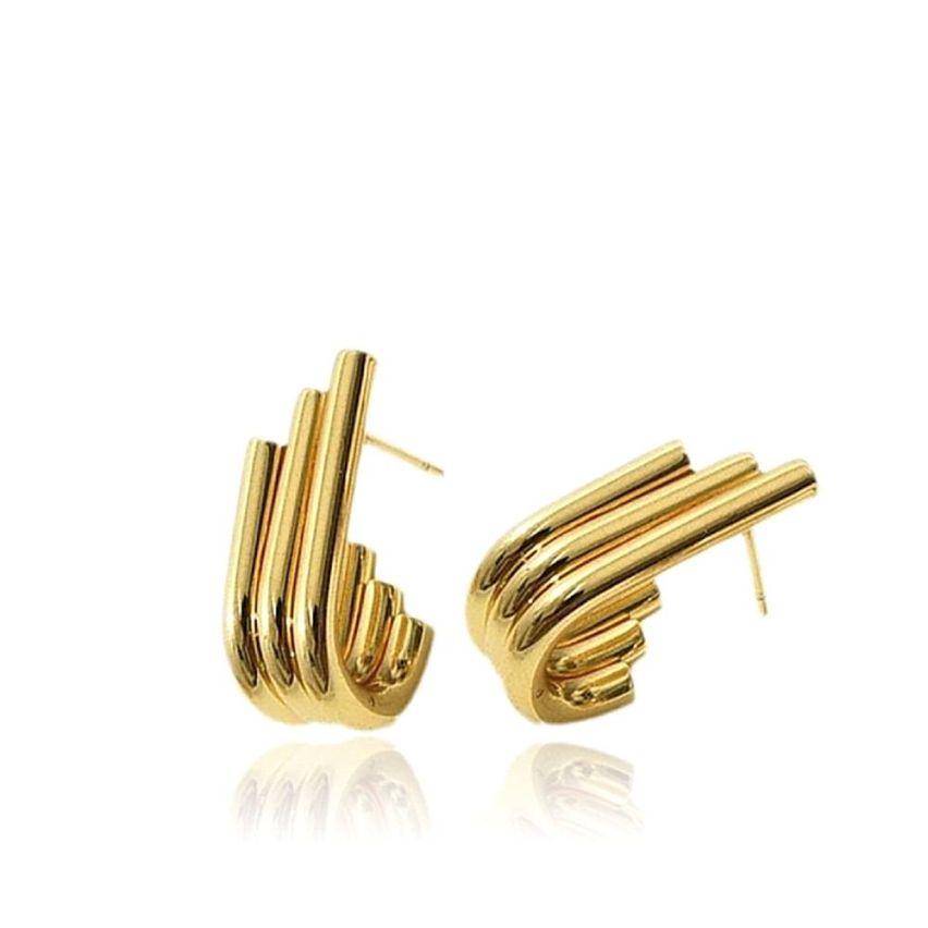 Gold Plating S.Steel Smooth Earrings
