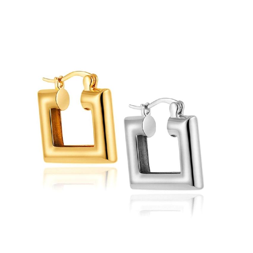 S.Steel Hoop Earrings