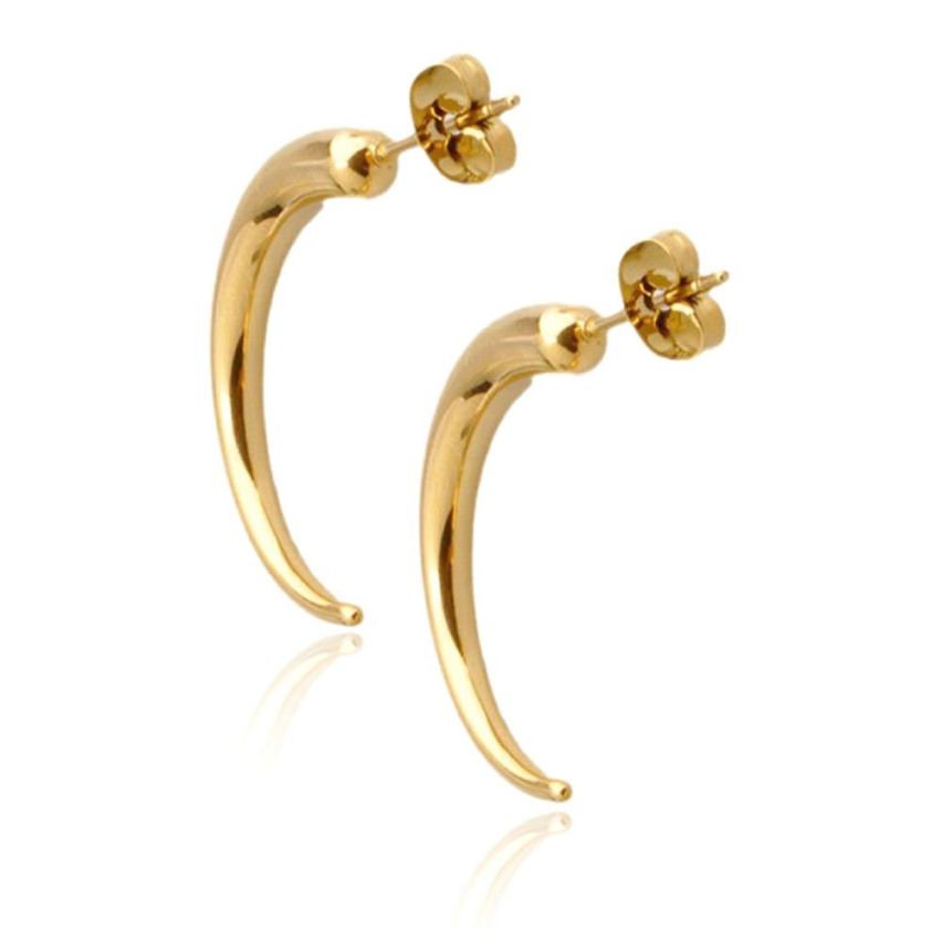 Gold Plating S.Steel Smooth Earrings