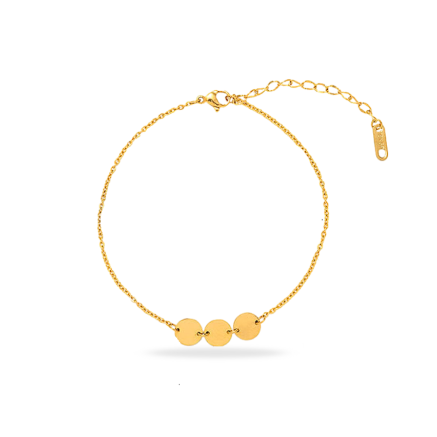S.Steel Gold Plating Anklets Women-c