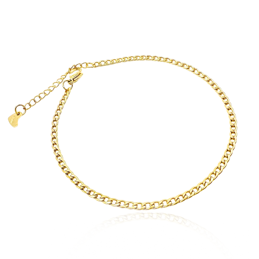 S.Steel Gold Plating Anklets Women-c