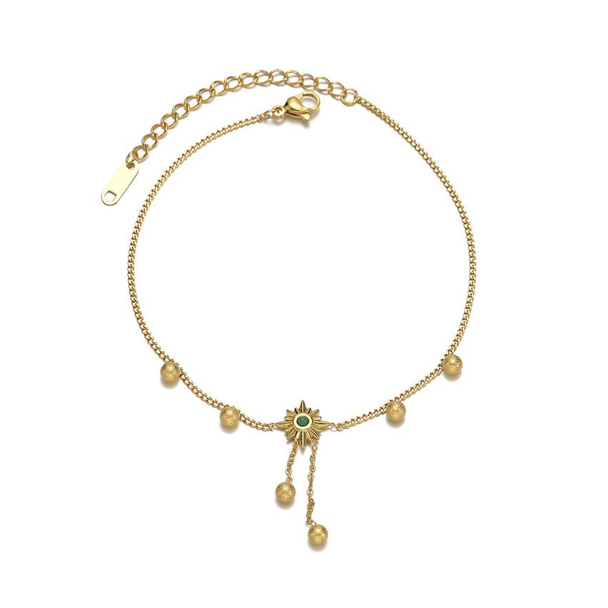 S.Steel Gold Plating Anklets Women-c