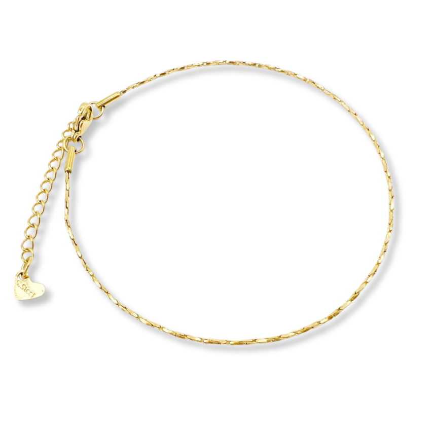 S.Steel Gold Plating Anklets Women-c