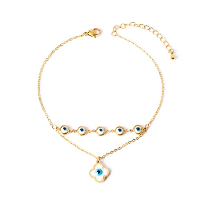 S.Steel Gold Plating Anklets Women-c