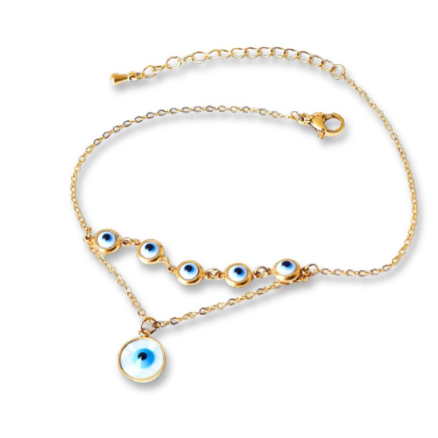 S.Steel Gold Plating Anklets Women-c