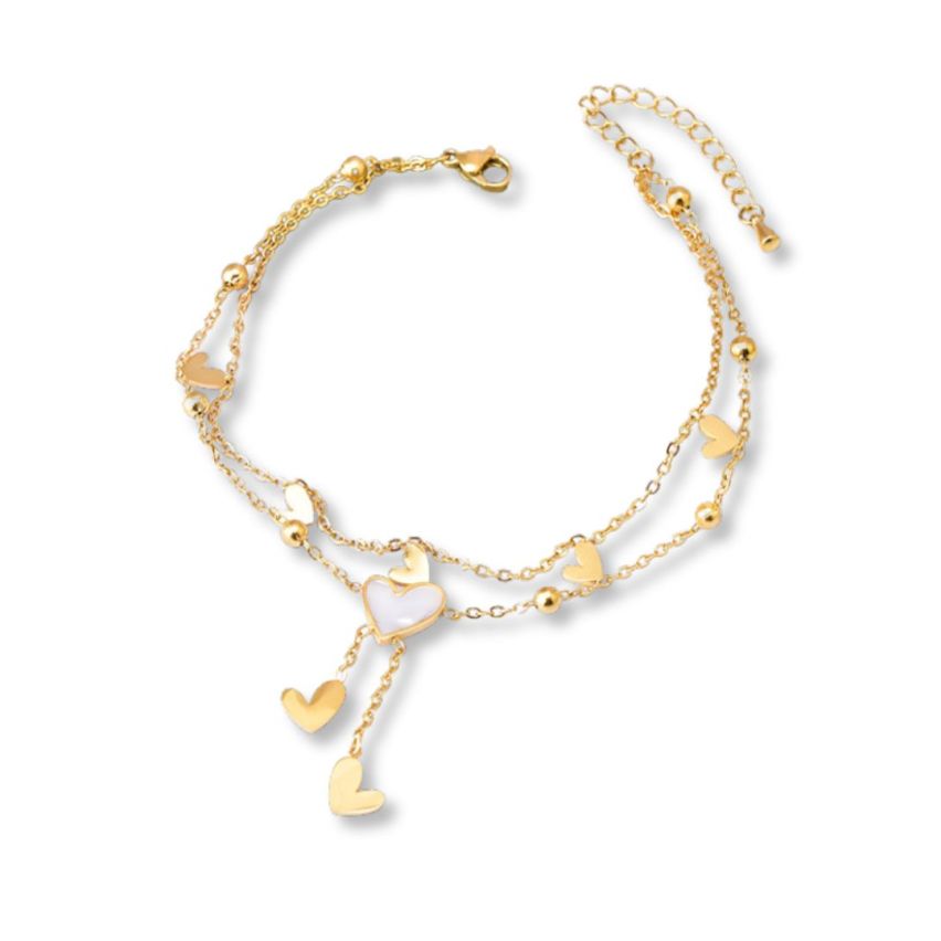 S.Steel Gold Plating Anklets Women-c 4.6g