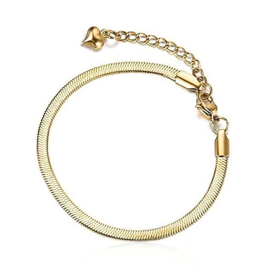 S.Steel Gold Plating Anklets Women-c 3g 200x3mm