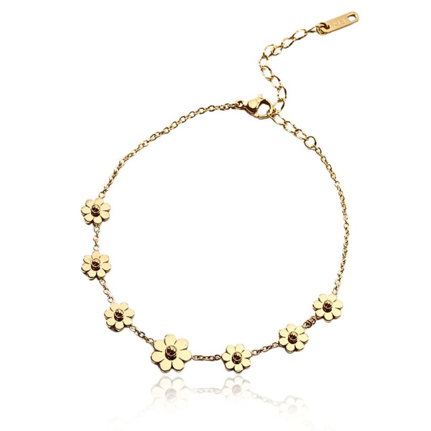 S.Steel Gold Plating Anklets Women-c 4.6g
