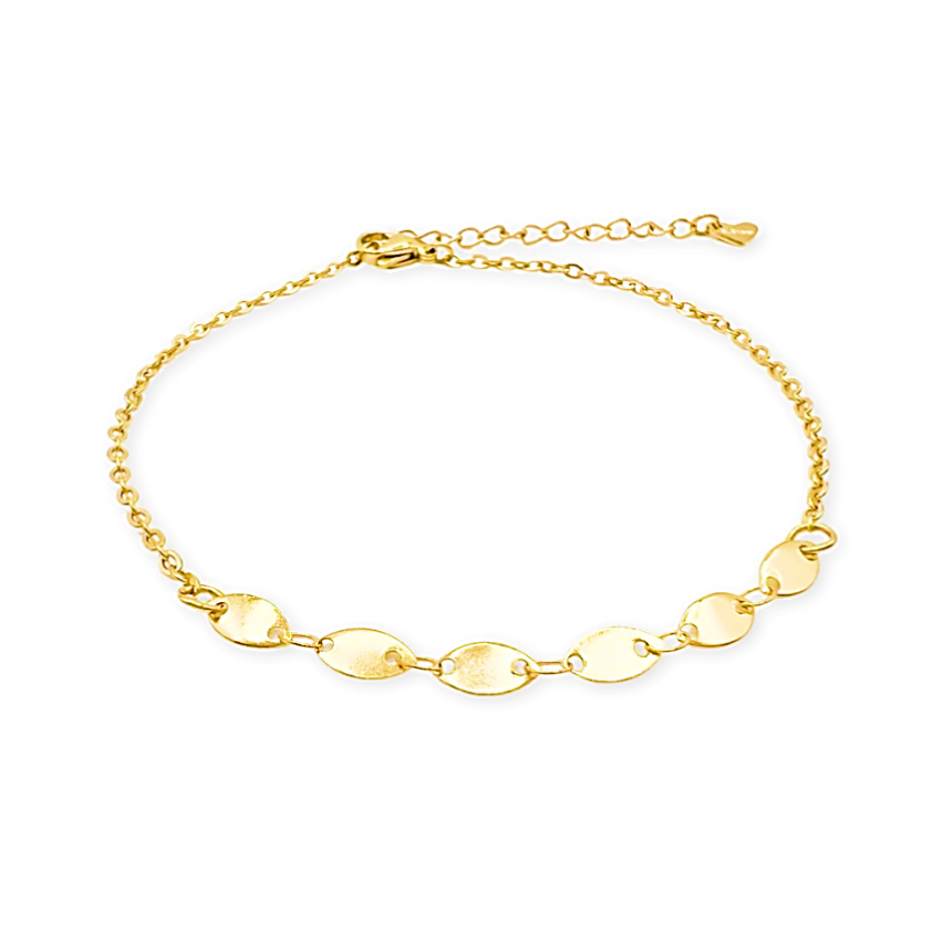 S.Steel Gold Plating Anklets Women-c 3.5g