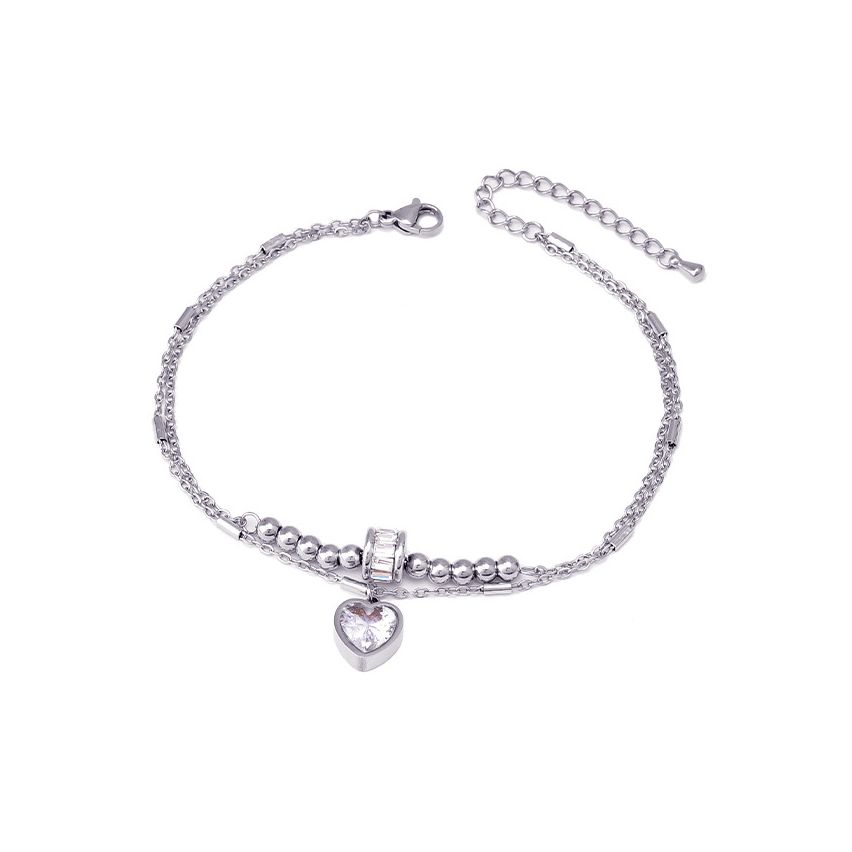 S.Steel Zircon Anklets Women-c 7.5g