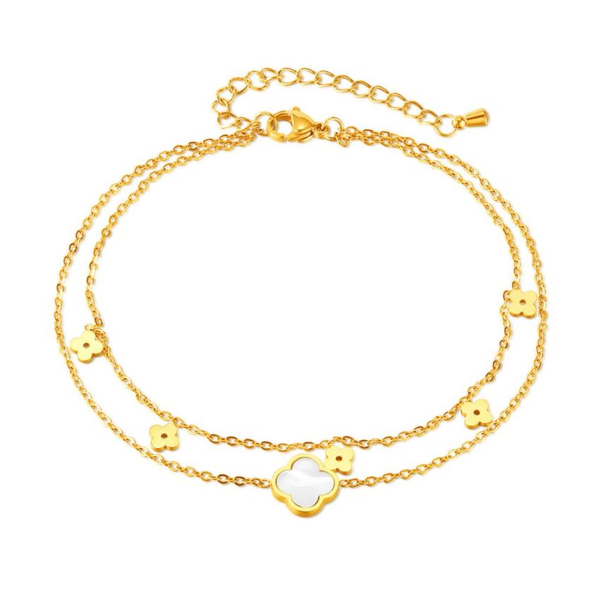 S.Steel Gold Plating Anklets Women-c 3g