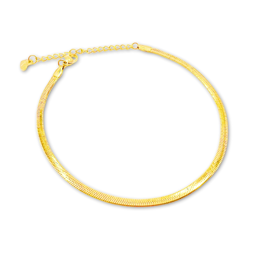 S.Steel Gold Plating Anklets Women-c 5.1g 270x3mm