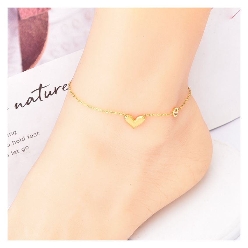 S.Steel Gold Plating Anklets Women-c