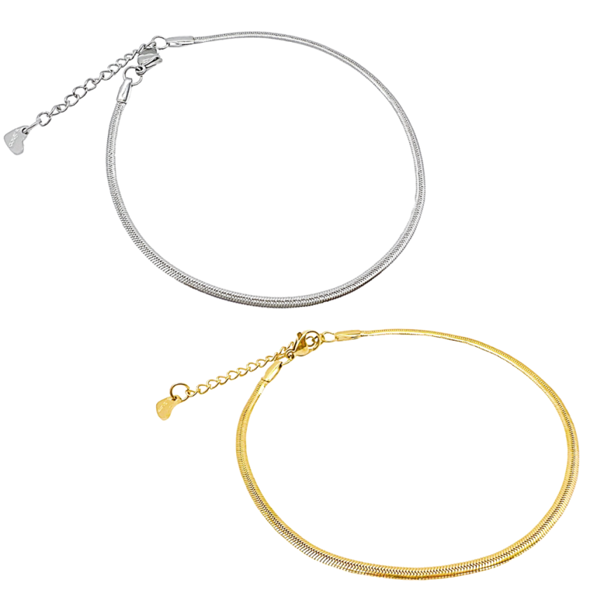 S.Steel Gold Plating Anklets Women-c