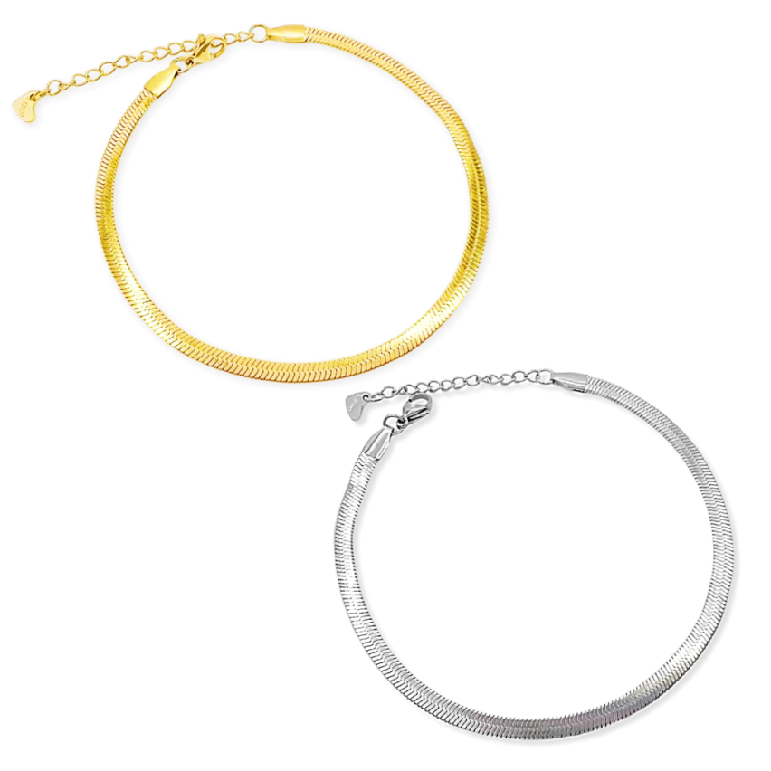 S.Steel Gold Plating Anklets Women-c