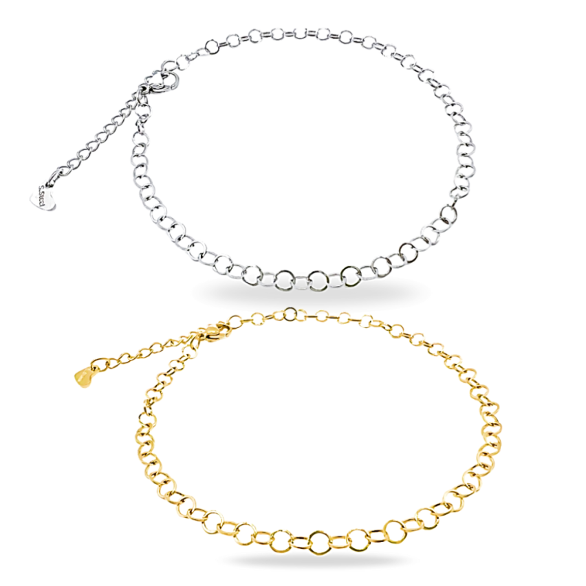 S.Steel Gold Plating Anklets Women-c