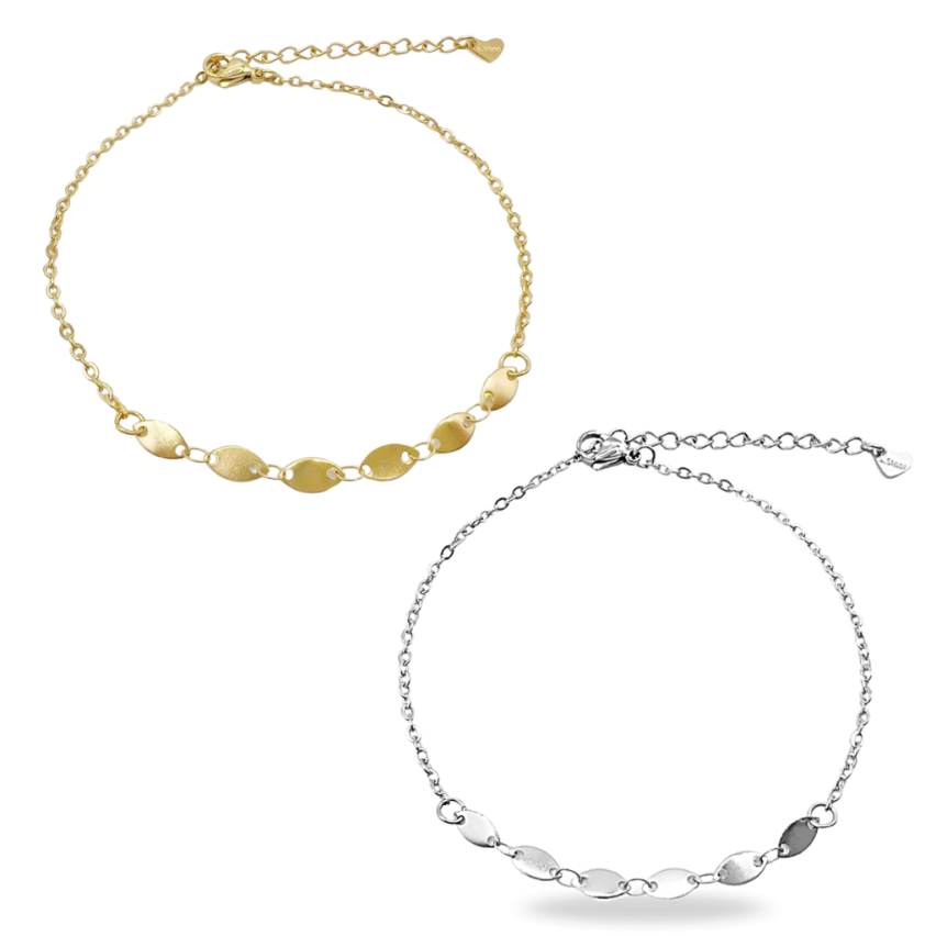 S.Steel Gold Plating Anklets Women-c
