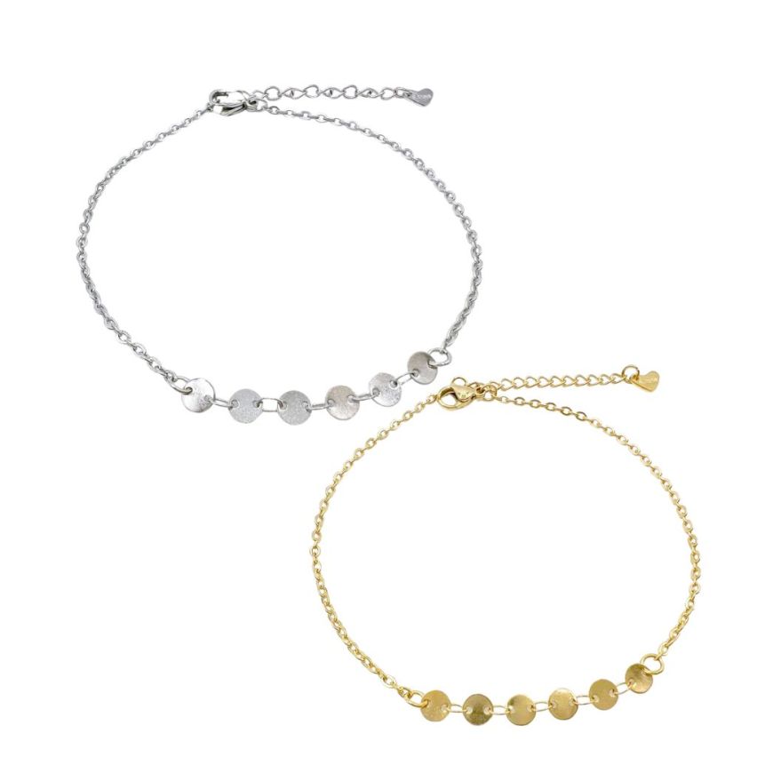 S.Steel Gold Plating Anklets Women-c