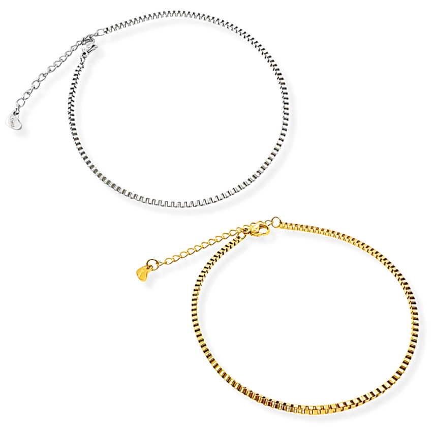 S.Steel Gold Plating Anklets Women-c
