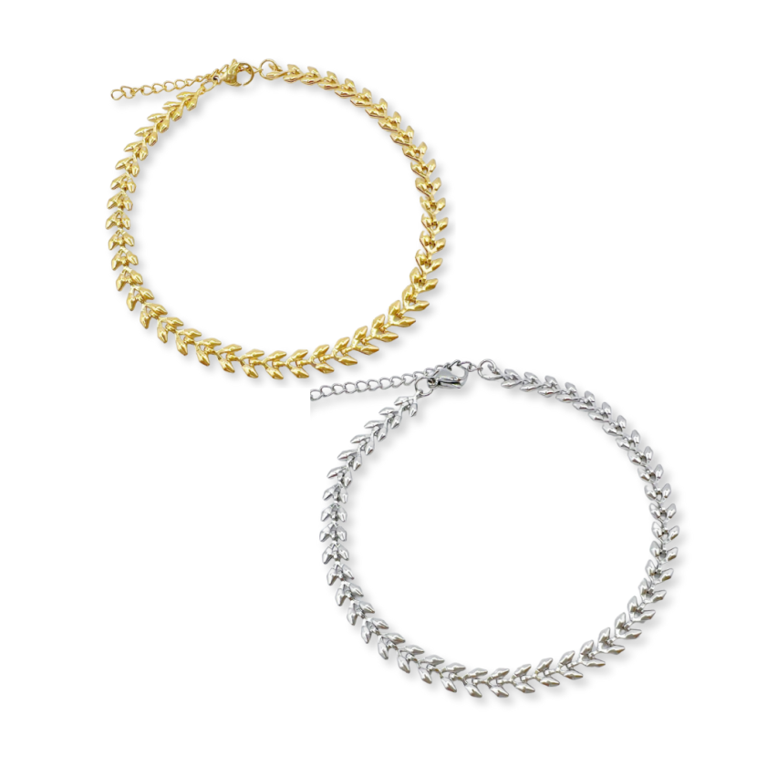 S.Steel Gold Plating Anklets Women-c