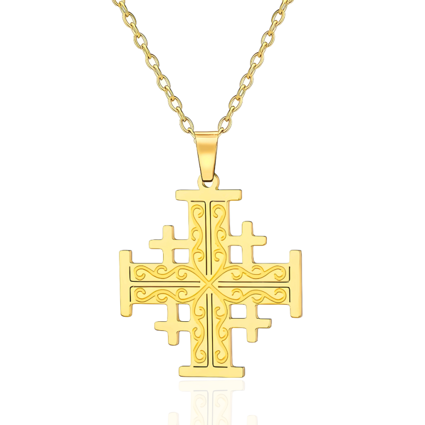 S.Steel Gold Plating Cross Women 5.5g 