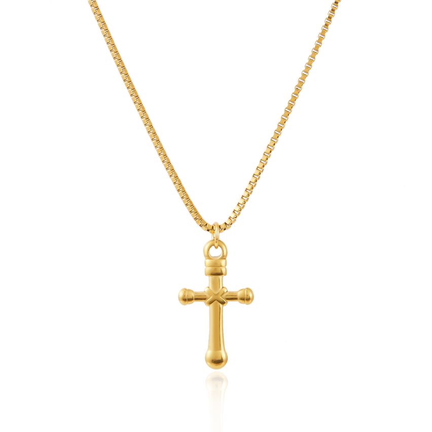 S.Steel Gold Plating Cross Women-c 4g