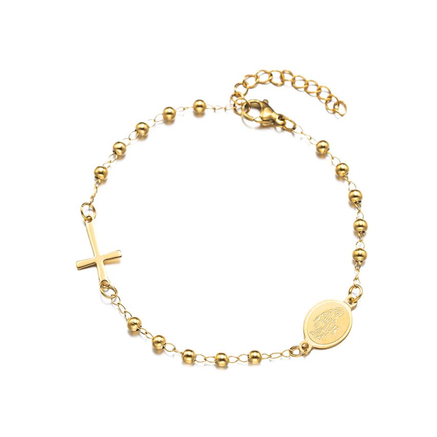 S.Steel Gold Plating Cross Women-c 4g