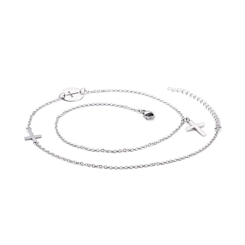 S.Steel Cross Women-c 3g