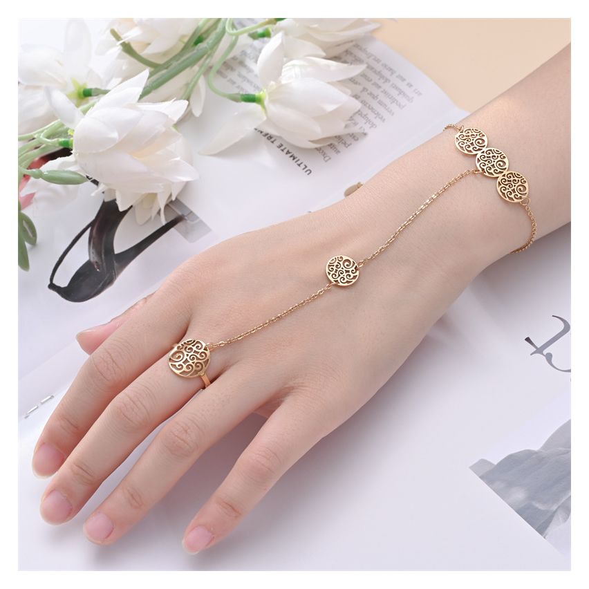 S.Steel Gold Plating Indians Women-c 10g