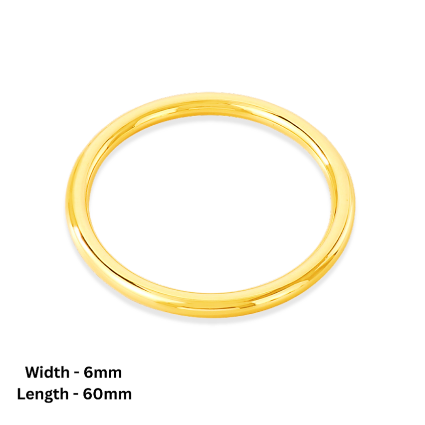 S.Steel Gold Plating Minimalist Women-c 18g 60x6mm