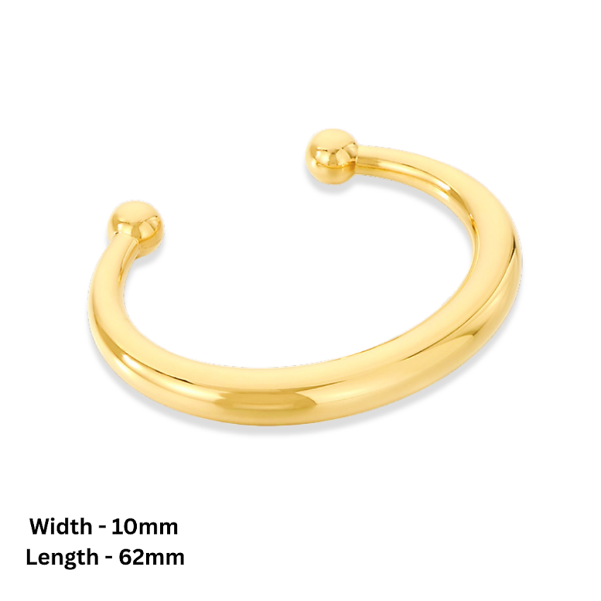 S.Steel Gold Plating Minimalist Women-c 19g 62x10mm