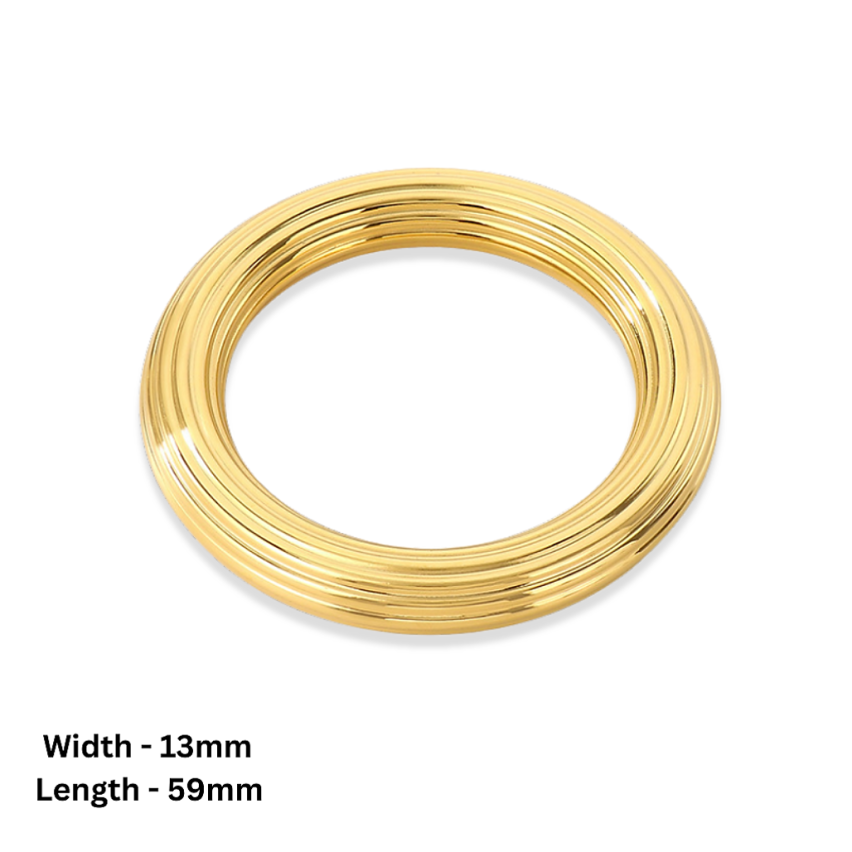S.Steel Gold Plating Smooth Women-c 46g 59x13mm