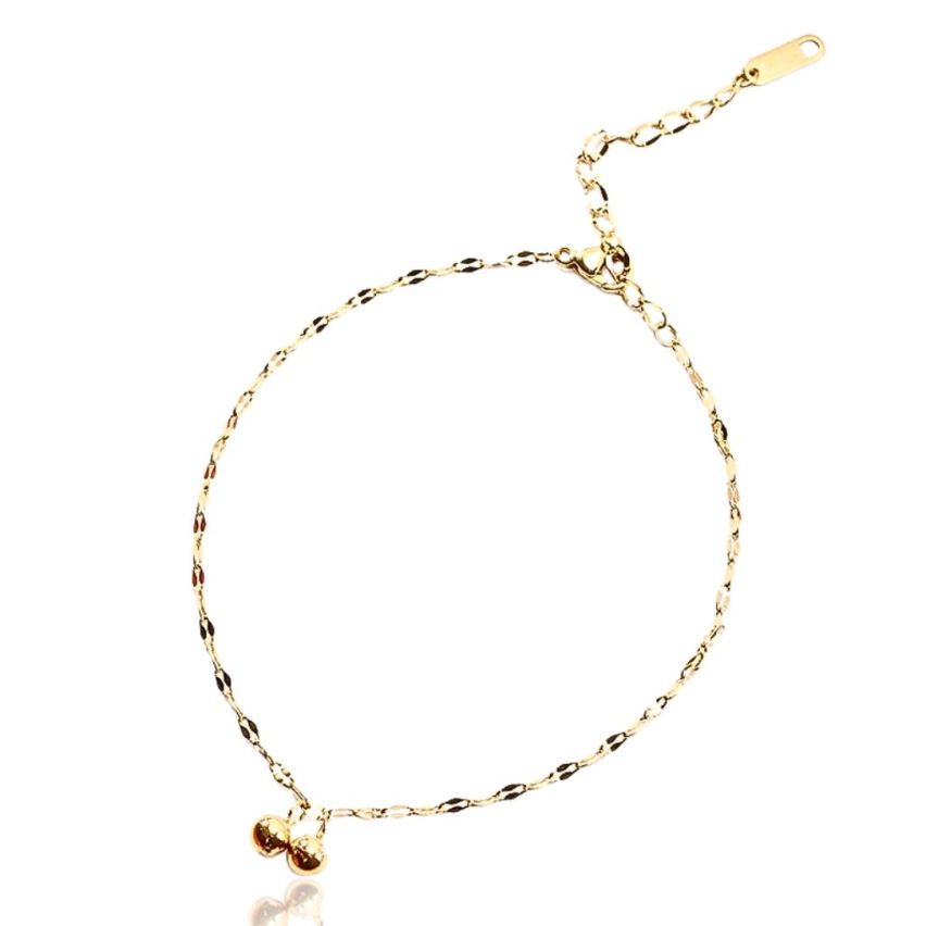 S.Steel Gold Plating Anklets Women-c 4.3g