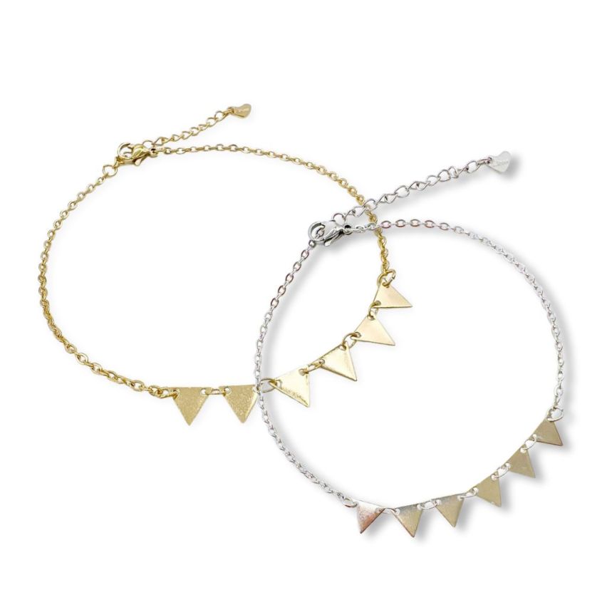 S.Steel Gold Plating Anklets Women-c