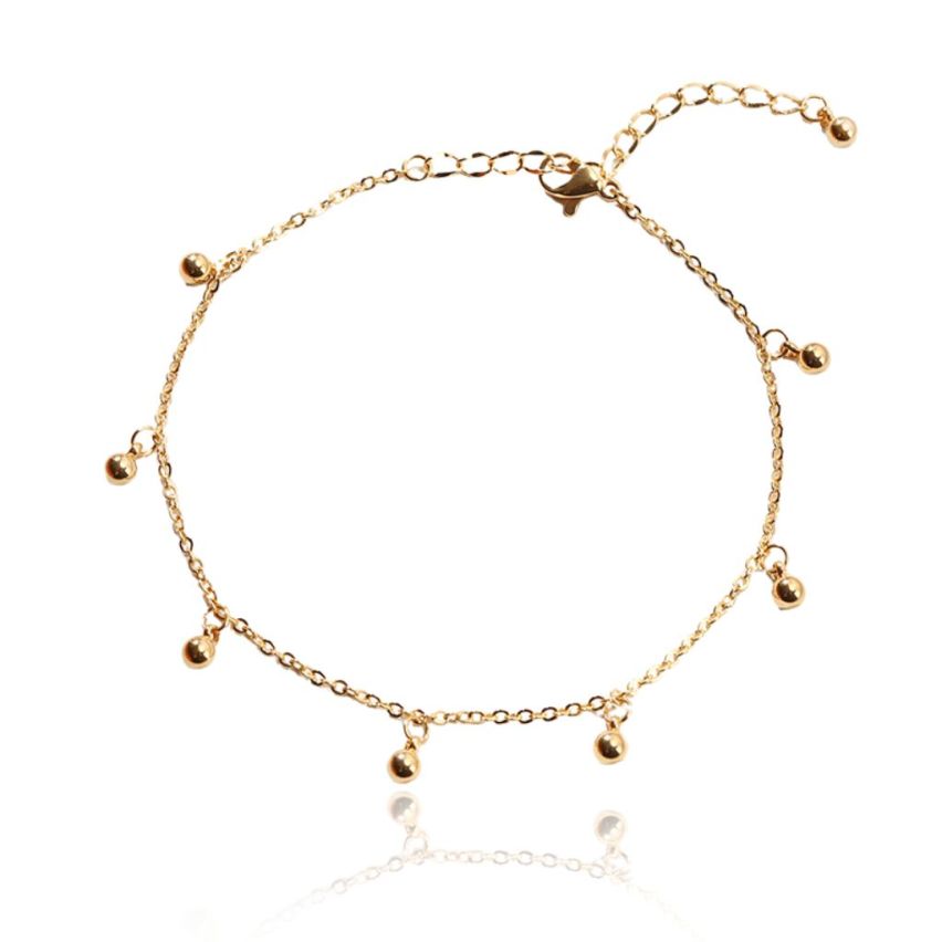 S.Steel Gold Plating Anklets Women-c