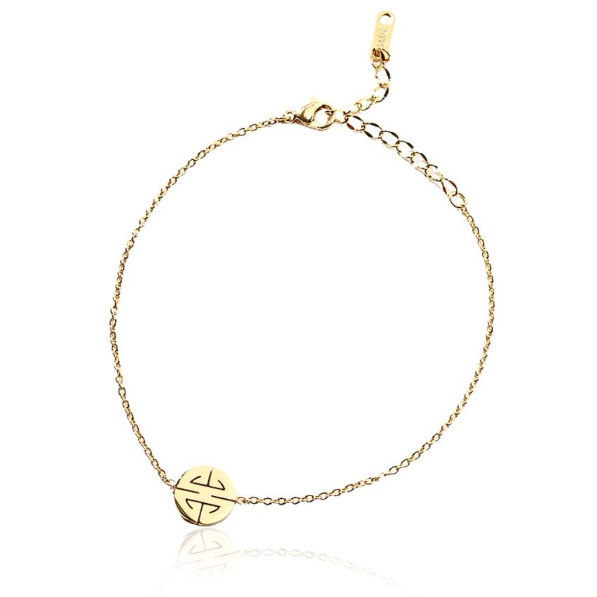 S.Steel Gold Plating Anklets Women-c