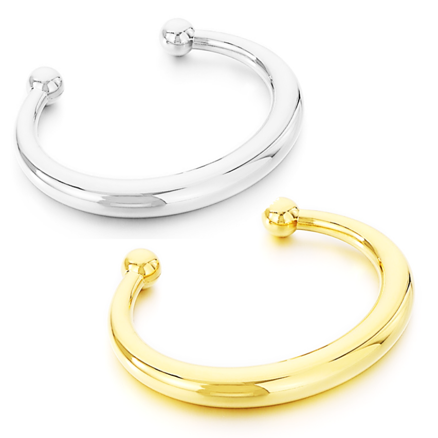 S.Steel Gold Plating Minimalist Women-c 19g 62x10mm