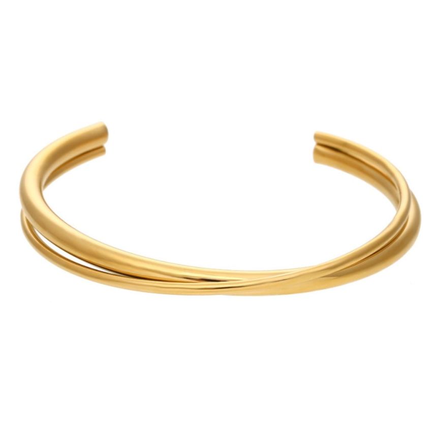 S.Steel Gold Plating Smooth Women-c 18.3g - 8.8mm