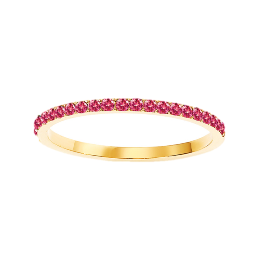 S.Steel Gold Plating Red Zircon Zircon Women-c
