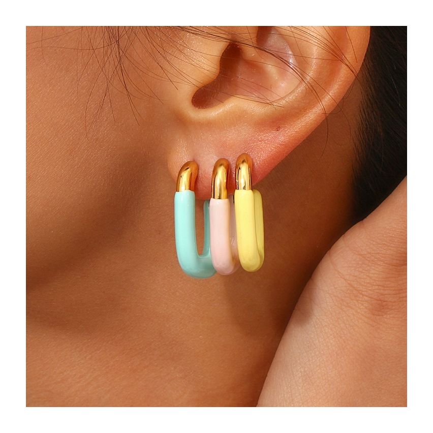 S.Steel Gold Plating Enamel Women-c