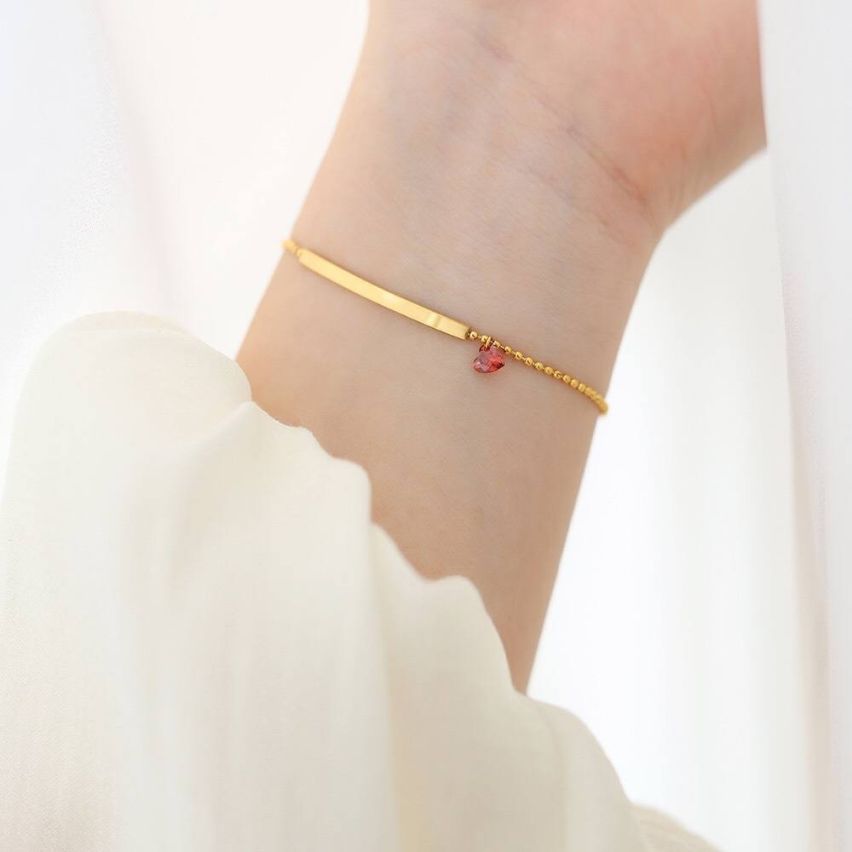 Gold Plating Zircon With Plate Women-c 2.1g