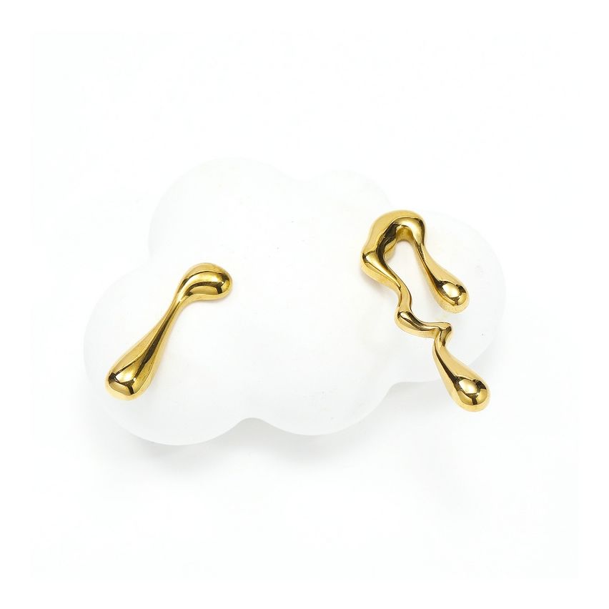 S.Steel Gold Plating Geometric Women-c 6g 26x7mm